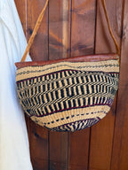 Vintage Handcrafted Kiondo Sisal and Leather Bag