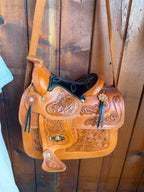 Artisan Large Handcrafted Leather Mini Saddle Bag