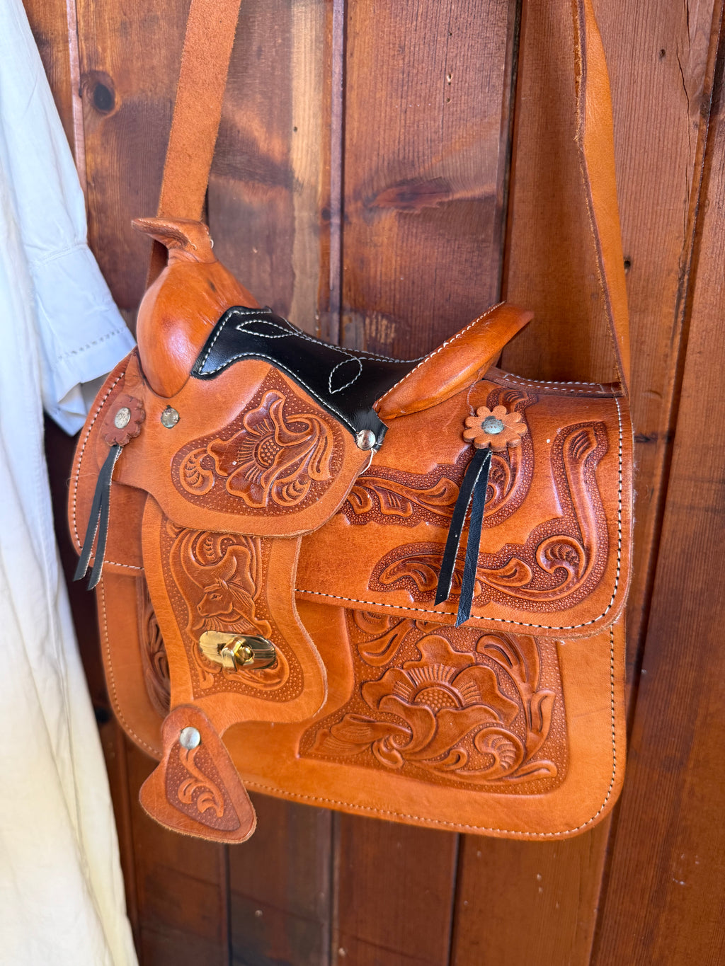 Artisan Large Handcrafted Leather Mini Saddle Bag
