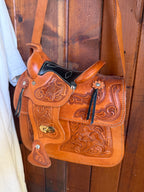 Artisan Large Handcrafted Leather Mini Saddle Bag