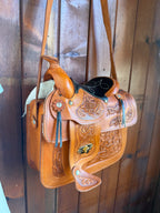 Artisan Large Handcrafted Leather Mini Saddle Bag