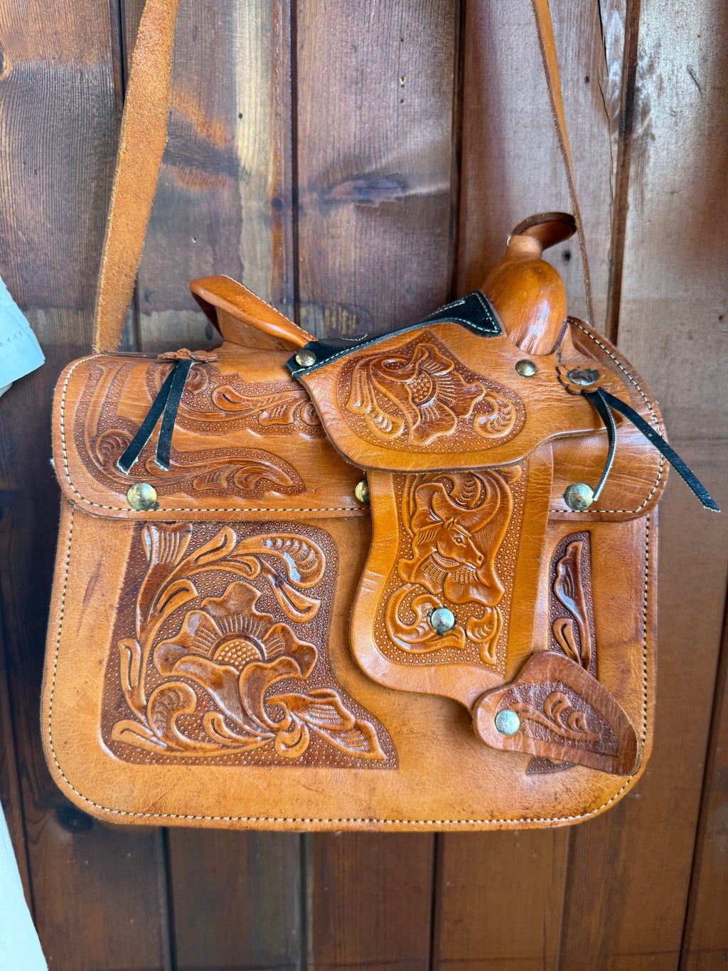 Artisan Large Handcrafted Leather Mini Saddle Bag